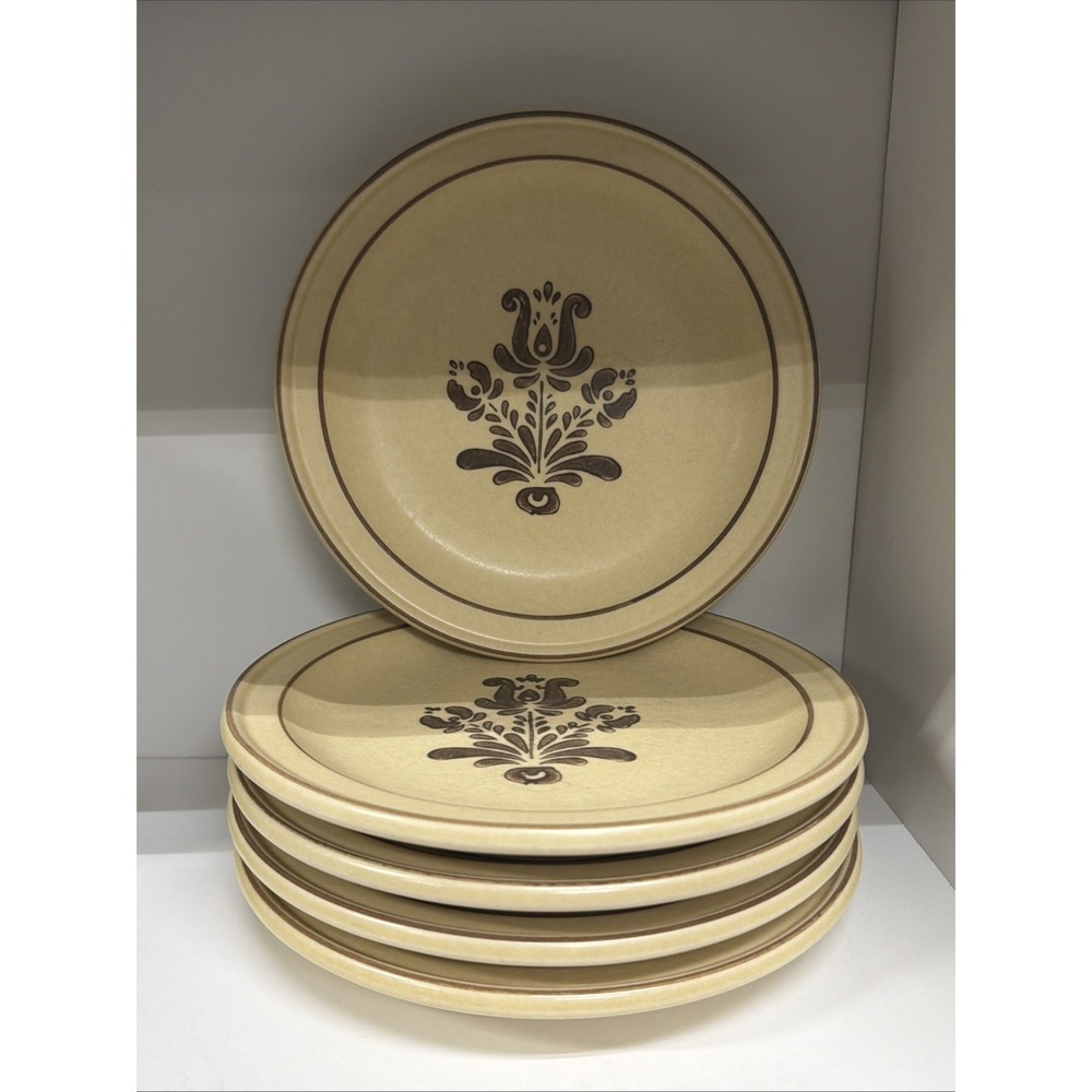 PFALTZGRAFF VILLAGE 7" BREAD SALAD DESSERT PLATES FLORAL VINTAGE LOT SET 5